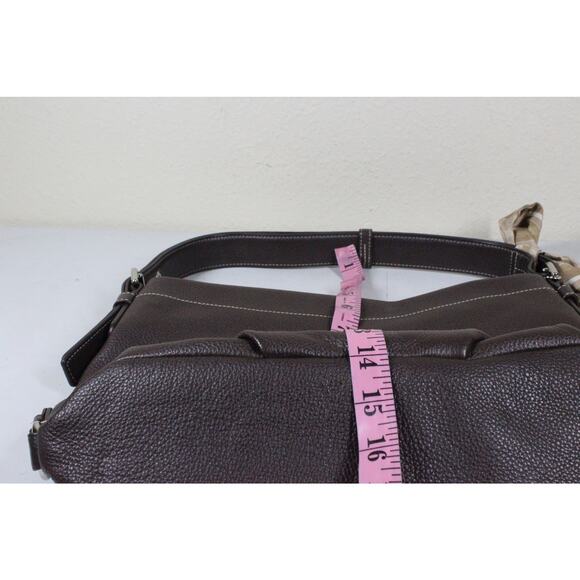 Coach Legacy Pebbled Leather Hobo Bag Chocolate Brown F15064 - Picture 6 of 6